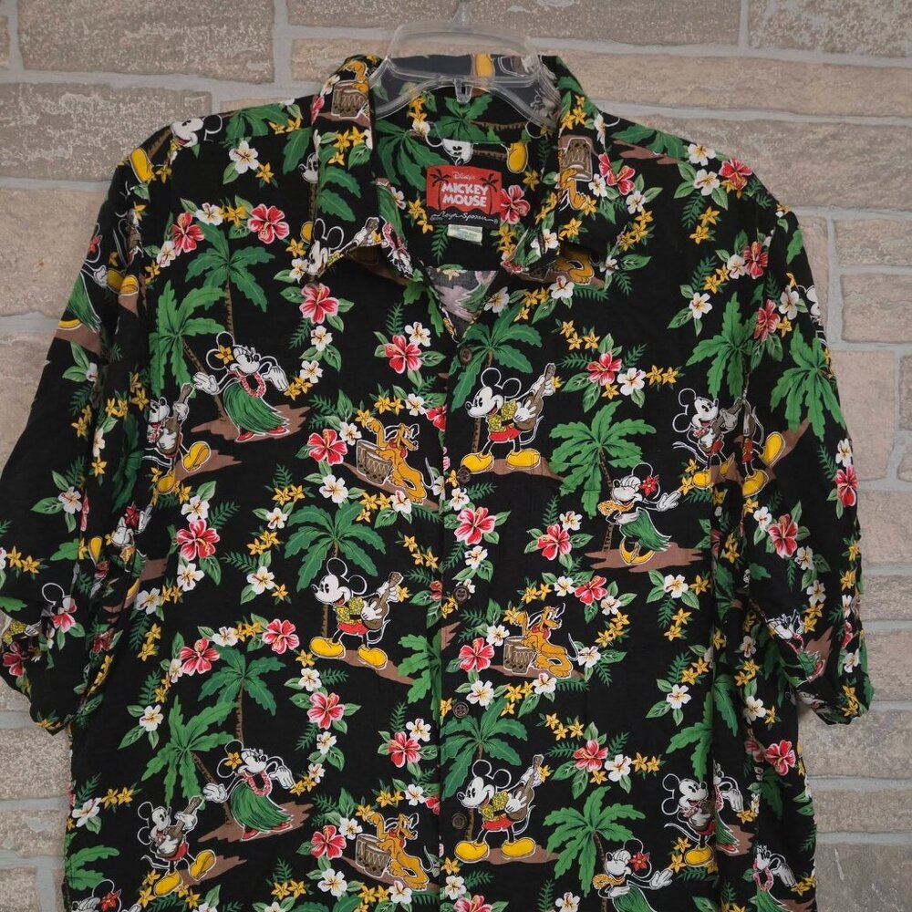 REYN SPOONER DISNEY Hawaiian Shirt men's L Vintage